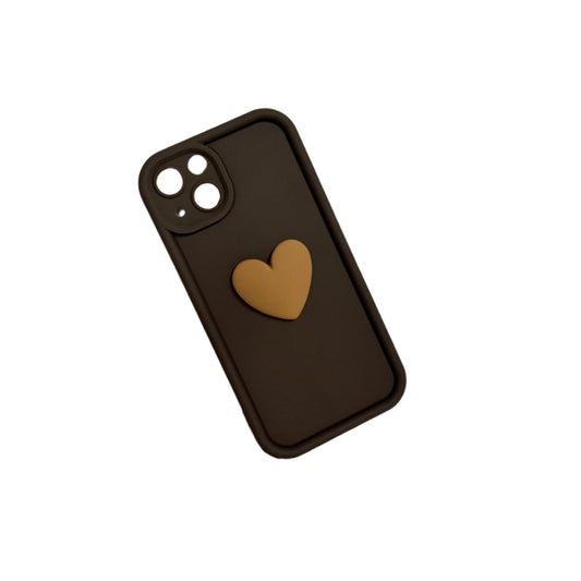 Brown Heart Phone Case